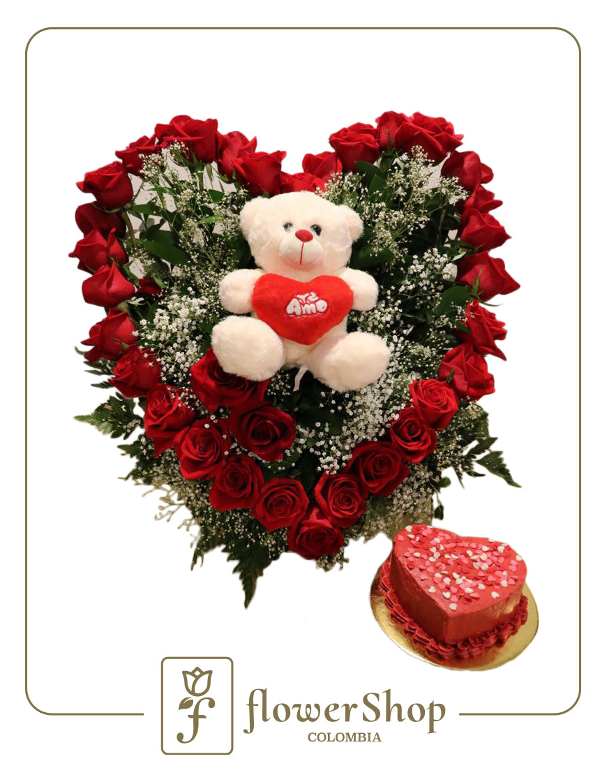 Corazones con Oso